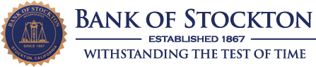 BankofStockton established 1867 withstanding the test of time